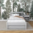 Bett aschgrau mit Schublade – Seitenansicht, Holz, Nizio Home