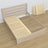 Doppelbett gebleichte Eiche aus Eichenholz – Maße und Schema, Nizio Home