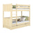 Lit superposé avec tiroir en bois pin incolore – chambre d'enfant, bois massif, scandinave
