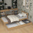Natural Oak Bed with Drawer – Spacious Storage, Oak, for Children, Nizio