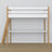 Lit mezzanine blanc-chêne avec bureau – espace d'apprentissage sous la chambre, en bois
