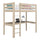 Oak Loft Bed with Desk Bleached Oak – Children’s Room, Scandi Nizio