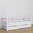 Sofa-Bett weiß – Holzdetails, hohe Qualität Nizio