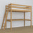 Lit mezzanine avec bureau en chêne chêne naturel – échelle i barrière ochronna