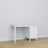 Bureau 3S blanc – plateau et tiroirs, gros plan na en bois, Nizio