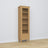 Vitrine 1S 57 chêne naturel – en chêne, portes vitrées, vue frontale