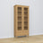 Vitrine 1S 90 chêne naturel – en chêne, portes vitrées, vue frontale