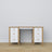 Bureau z 6 tiroirmi en bois blanc avec chêne – bureau i chambre de jeune, scandinave