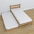 Bed with mattress drawer natural oak made of oak – dimensions, Nizio