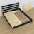 Doppelbett Schwarz-Eiche – hinteres Kopfteil aus Holz, Nizio Home