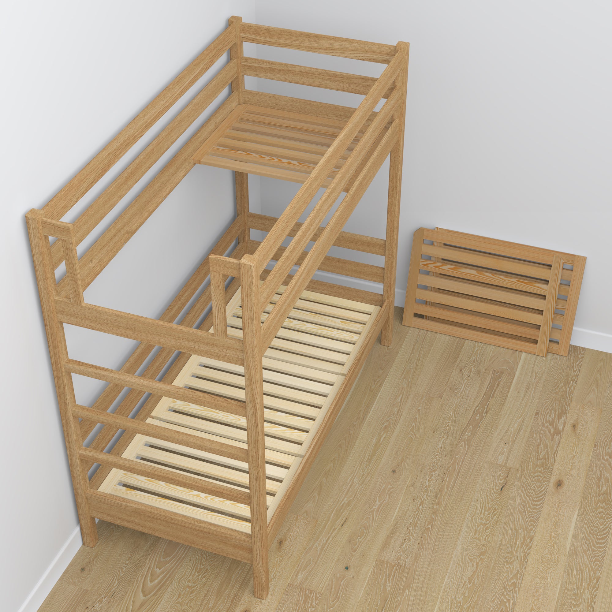 Natural Oak Oak Bunk Bed – Dimensions and Diagram, Nizio