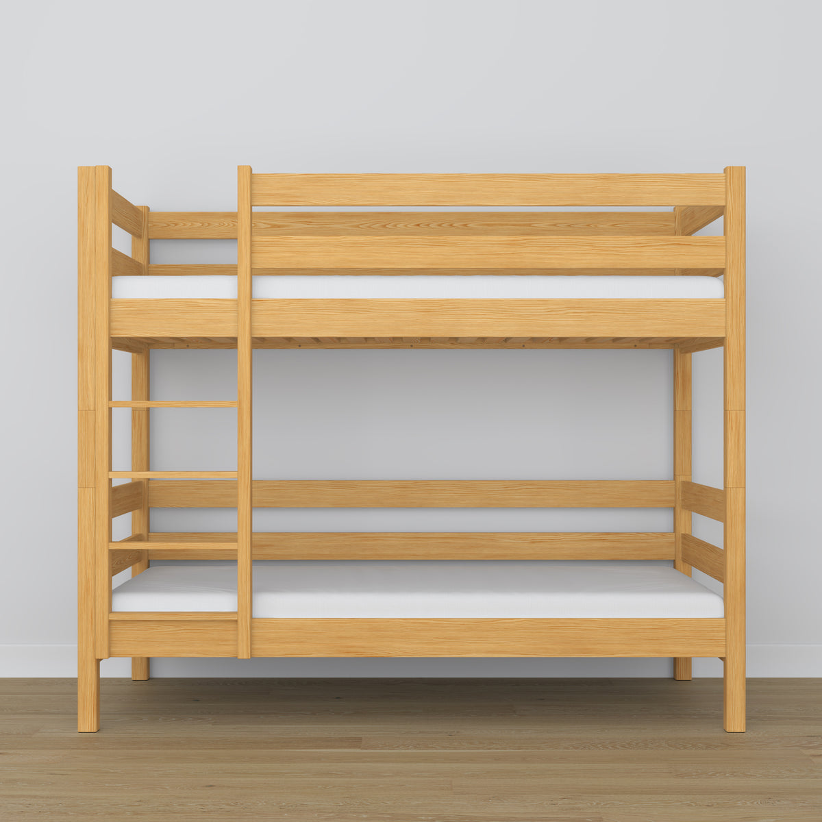 Etagenbett Holz Kiefer natur – Lattenrost, robuste Holzverbindungen