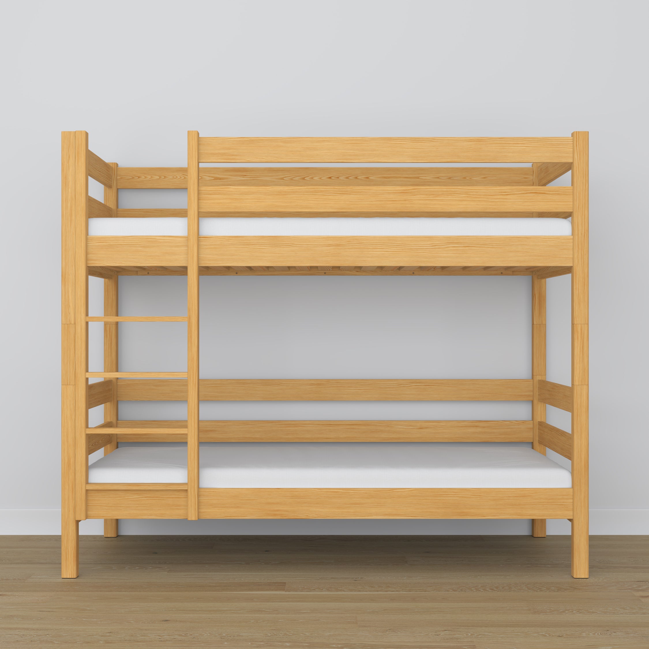 Etagenbett Holz Kiefer natur – Lattenrost, robuste Holzverbindungen