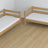 Lit superposé en chêne chêne naturel – dimensions et schéma z tiroir na matelas