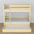 Lit superposé en bois pin incolore – détails des assemblages et de l'échelle, chambre d'enfant