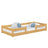 Lit bas en bois pin naturel – chambre, bois massif, style scandinave Nizio