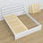 Lit double blanc en bois – dimensions et schéma, Nizio Home