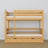 Natural Pine Bunk Bed with Drawer – Wooden Safety Rail and Ladder, Nizio