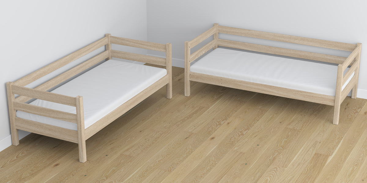 Oak Bunk Bed Bleached Oak – Dimensions and Diagram with Mattress Drawer