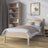 Bookcase 1S 80 bleached oak – oak, full height, front view, Nizio