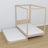 Oak canopy bed bleached oak – extended drawer, guest sleeping space
