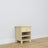 Bedside table N02 clear pine – pine, front view, Nizio Home