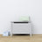 Coffre en bois gris – rangement et siège, style scandinave Nizio