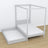Wooden grey canopy bed – decorative frame, child’s room