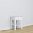 Table de chevet N01 blanc avec chêne – en bois, vue frontale, Nizio Home