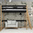 Hochbett schwarz-eiche – Leiter und Rausfallschutz aus Holz, Nizio Home