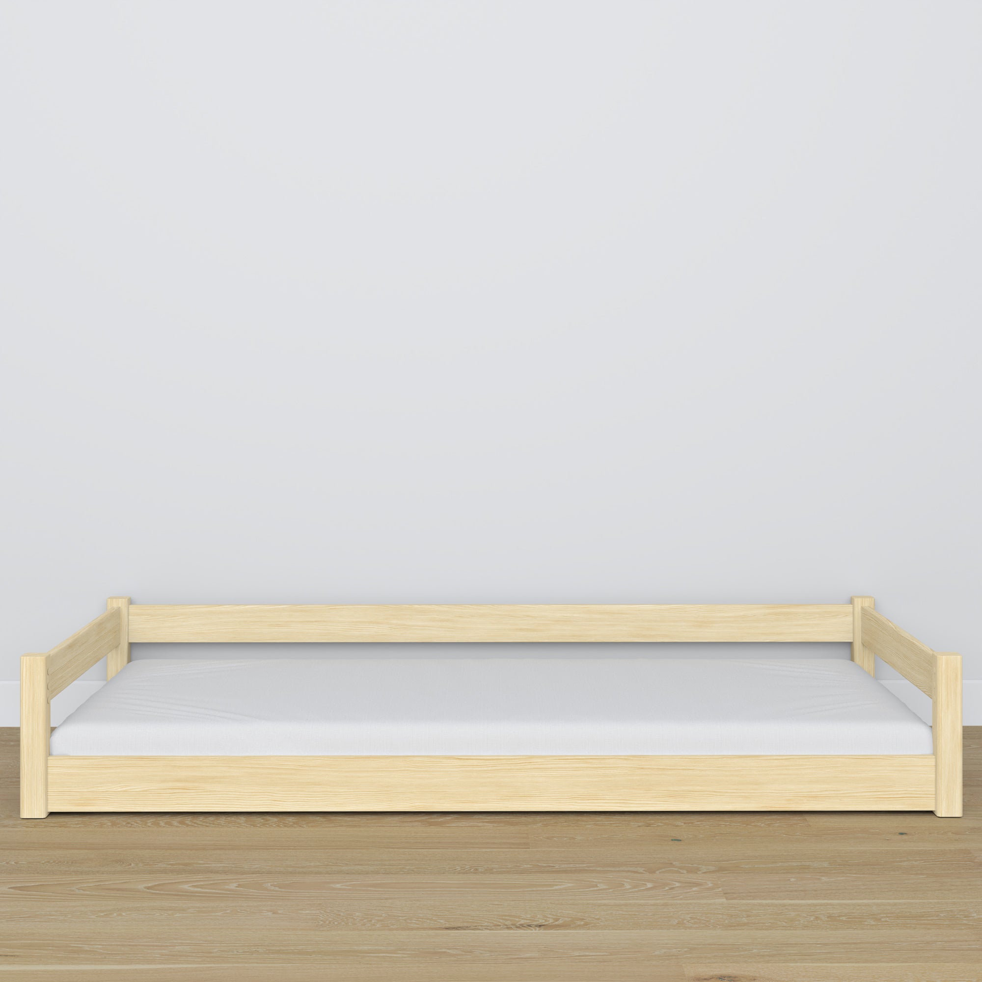 Lit bas en bois pin incolore – détails des assemblages, Nizio Home