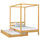 Wooden canopy bed with mattress drawer natural pine – scandi child’s room