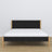 Doppelbett Holz Schwarz-Eiche – Seitenansicht, Proportionen und Form, Schlafzimmer