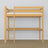 Loft bed natural pine with desk – study space under the sleeping area, wooden
