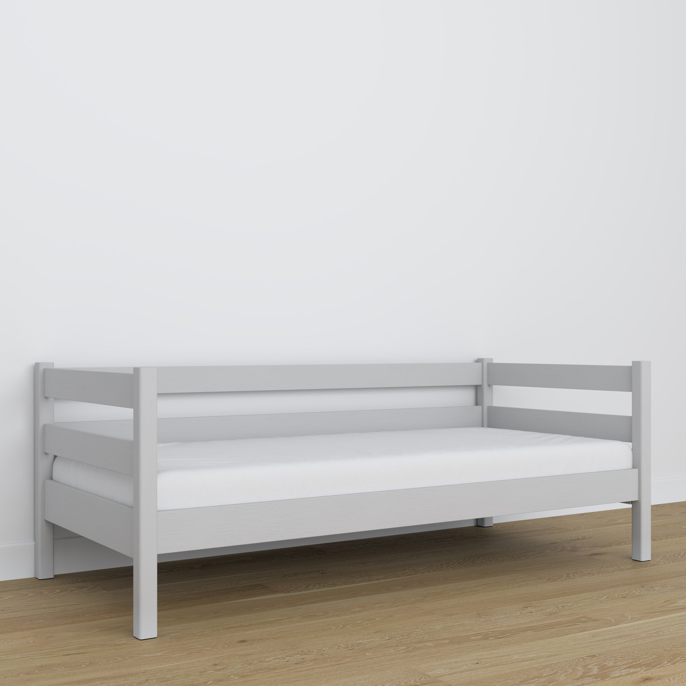 Sofabett grau aus Holz – Maße und Schema, Nizio