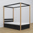 Wooden black-oak canopy bed – decorative frame, child’s room