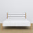 Doppelbett Holz Weiß-Eiche – Seitenansicht, Proportionen und Form, Schlafzimmer