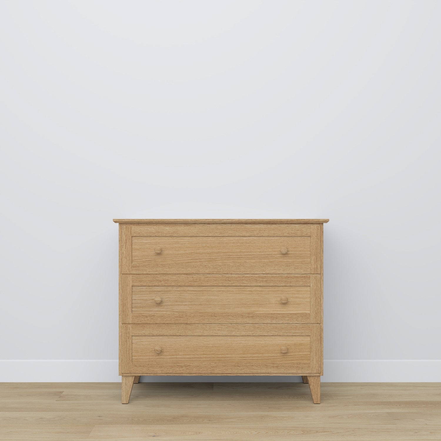 Kommode 3S Eichenholz Natureiche 105 cm im Schlafzimmer – skandinavische Einrichtung