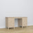 Bureau 6S chêne blanchi – en chêne, plateau large, vue frontale, Nizio