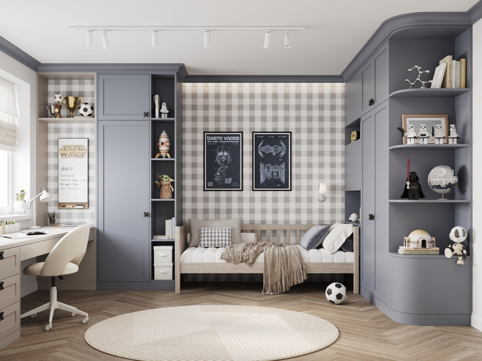Sofa-Bett Eiche gebleicht im Kinderzimmer – Scandi-Einrichtung, Eiche