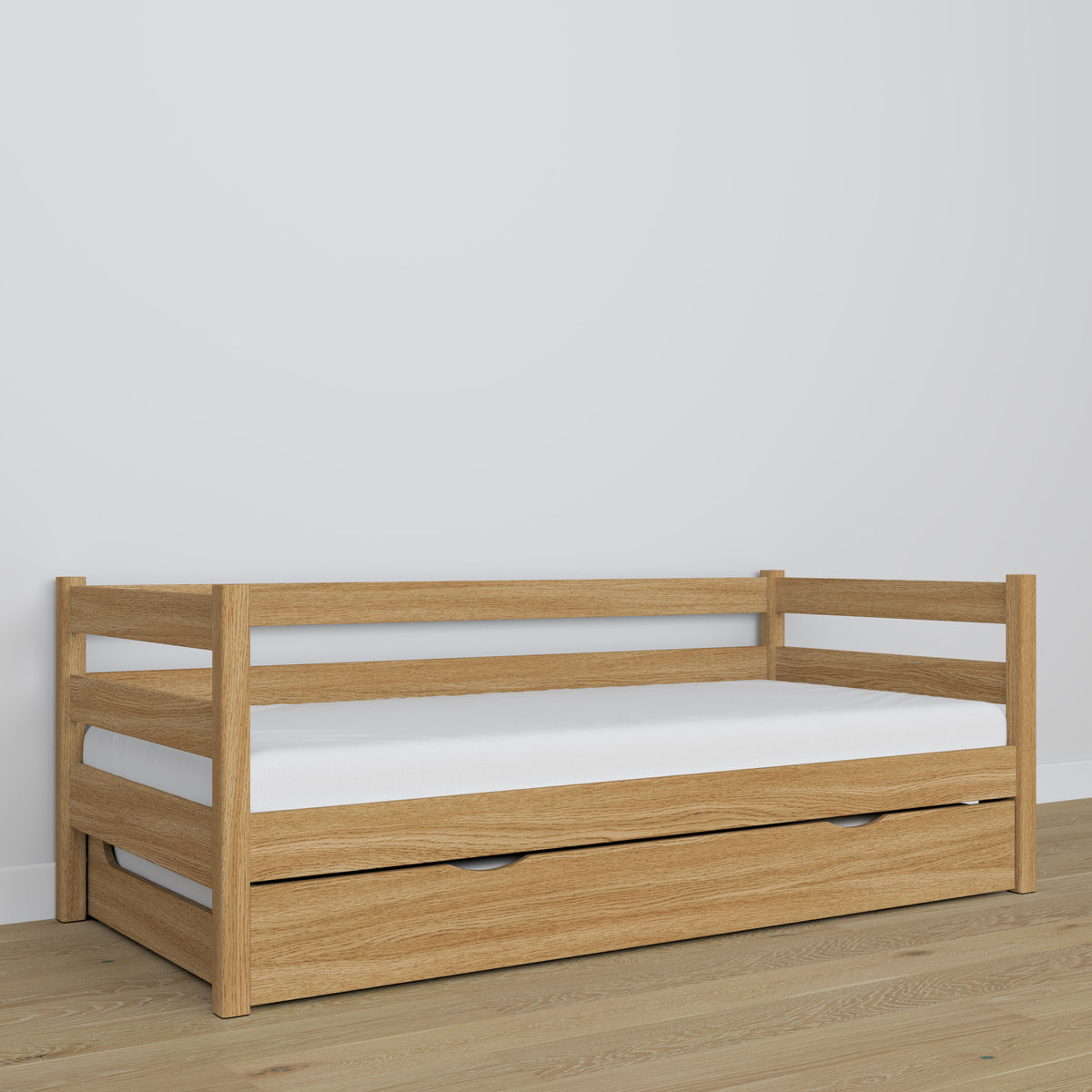 Sofa-lit chêne naturel – détails en chêne, haute qualité Nizio