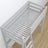 Hochbett mit Schreibtisch aus Holz grau – Details der Verbindungen und Leiter