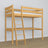 Lit mezzanine avec bureau pin naturel en bois – dimensions, Nizio Home