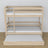 Bleached Oak Bunk Bed – Oak Slatted Frame, Mattress Drawer