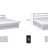 Doppelbett Holz Grau – Verbindungs- und Schubladendetails, Nizio
