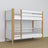 White and Oak Wooden Bunk Bed – Two Sleeping Areas in One, Safe Construction