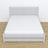 Doppelbett mit Schublade aus Holz grau – Schrägansicht, Scandi-Schlafzimmer