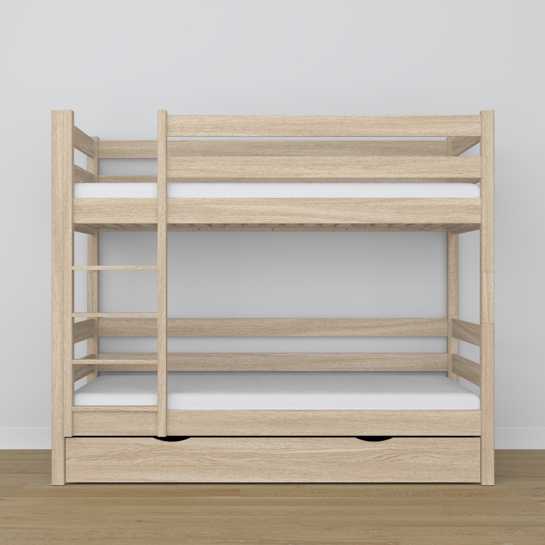 Oak Bunk Bed Bleached Oak – Ladder and Joint Details, Children’s Room