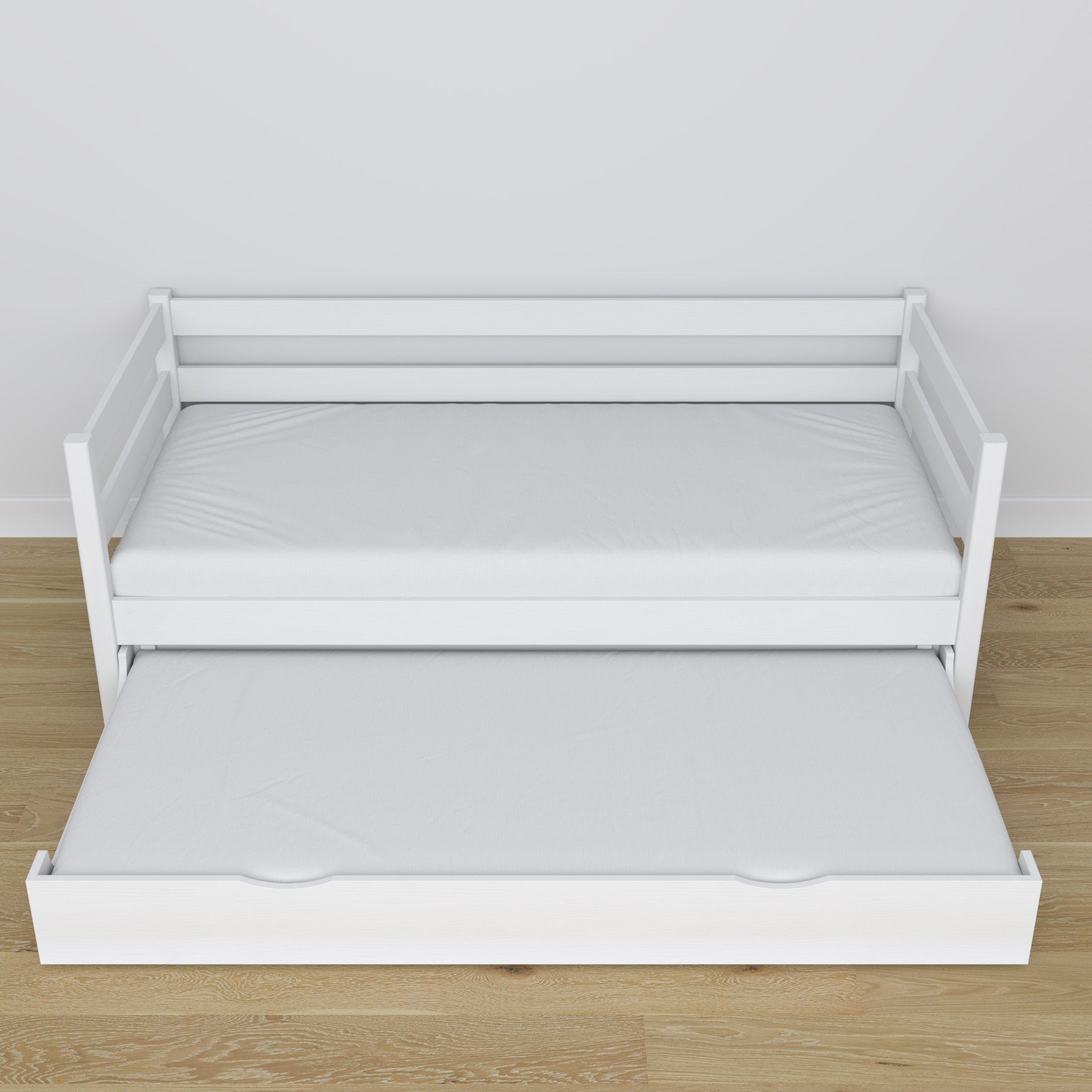 Sofabett mit Schublade für Matratze weiß aus Holz – Maße, Nizio