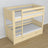 Clear Pine Bunk Bed for Children – Mattress Drawer, Wooden, Nizio